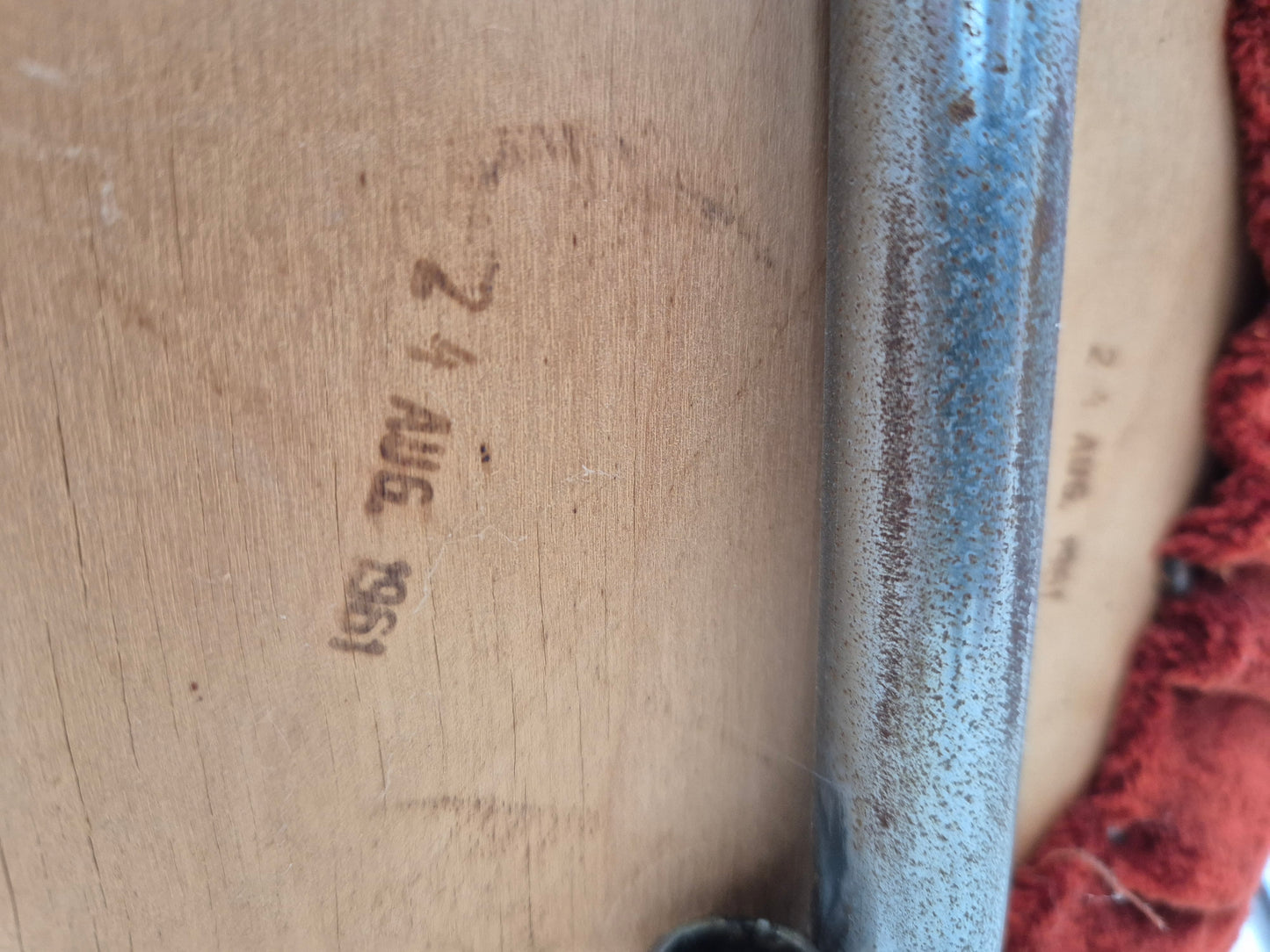 Fauteuil danois des années 1960, état d'origine, accoudoirs en bois de teck, acier chromé.