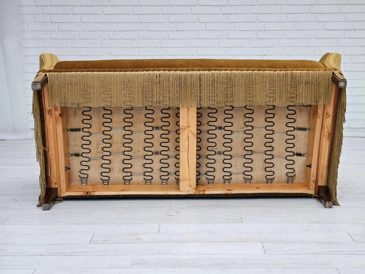 1960s, Danish 2 seater sofa, furniture velour, original condition.