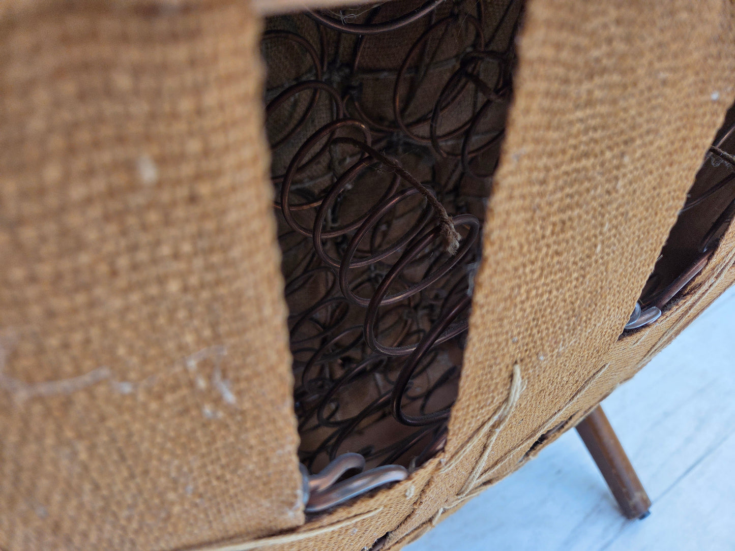 1960s, Danish armchair, furniture velour, beech wood, original.