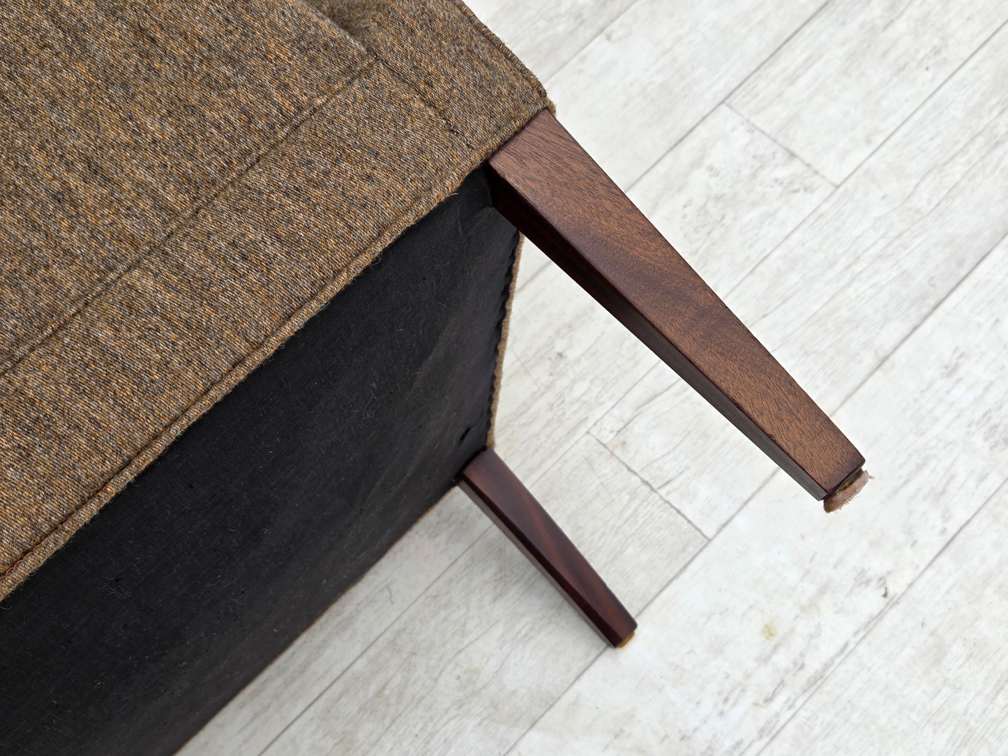 1960s, Danish 3-seater sofa, furniture wool, teak wood.