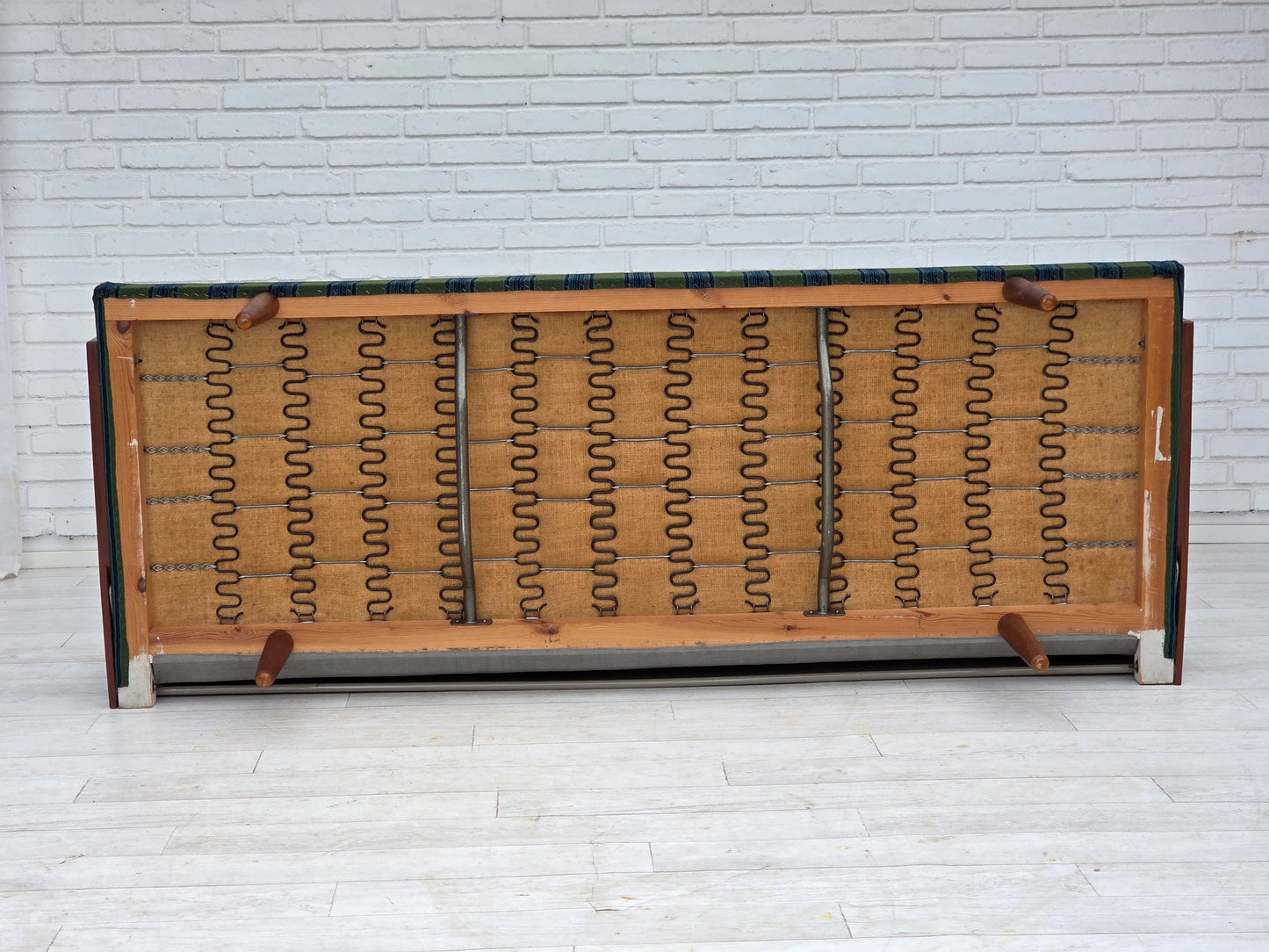 1970s, Danish daybed, furniture wool, solid teak wood, original condition.