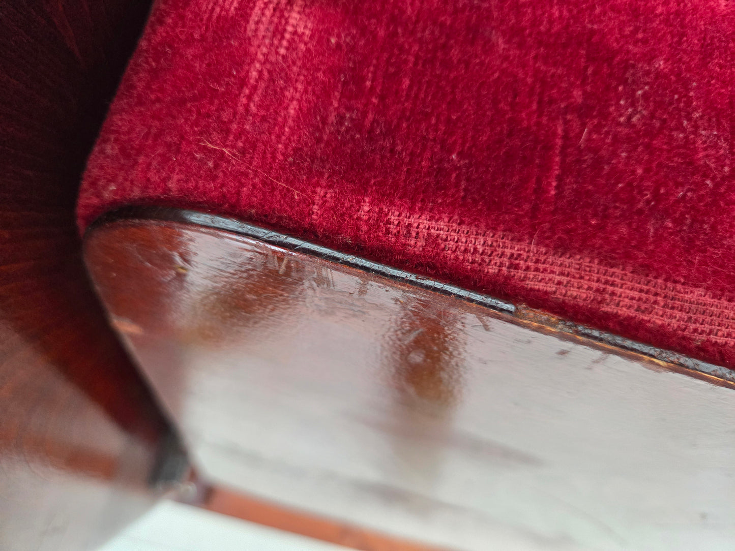 1950s, Danish cinema/theater armchairs, furniture velour, original condition.