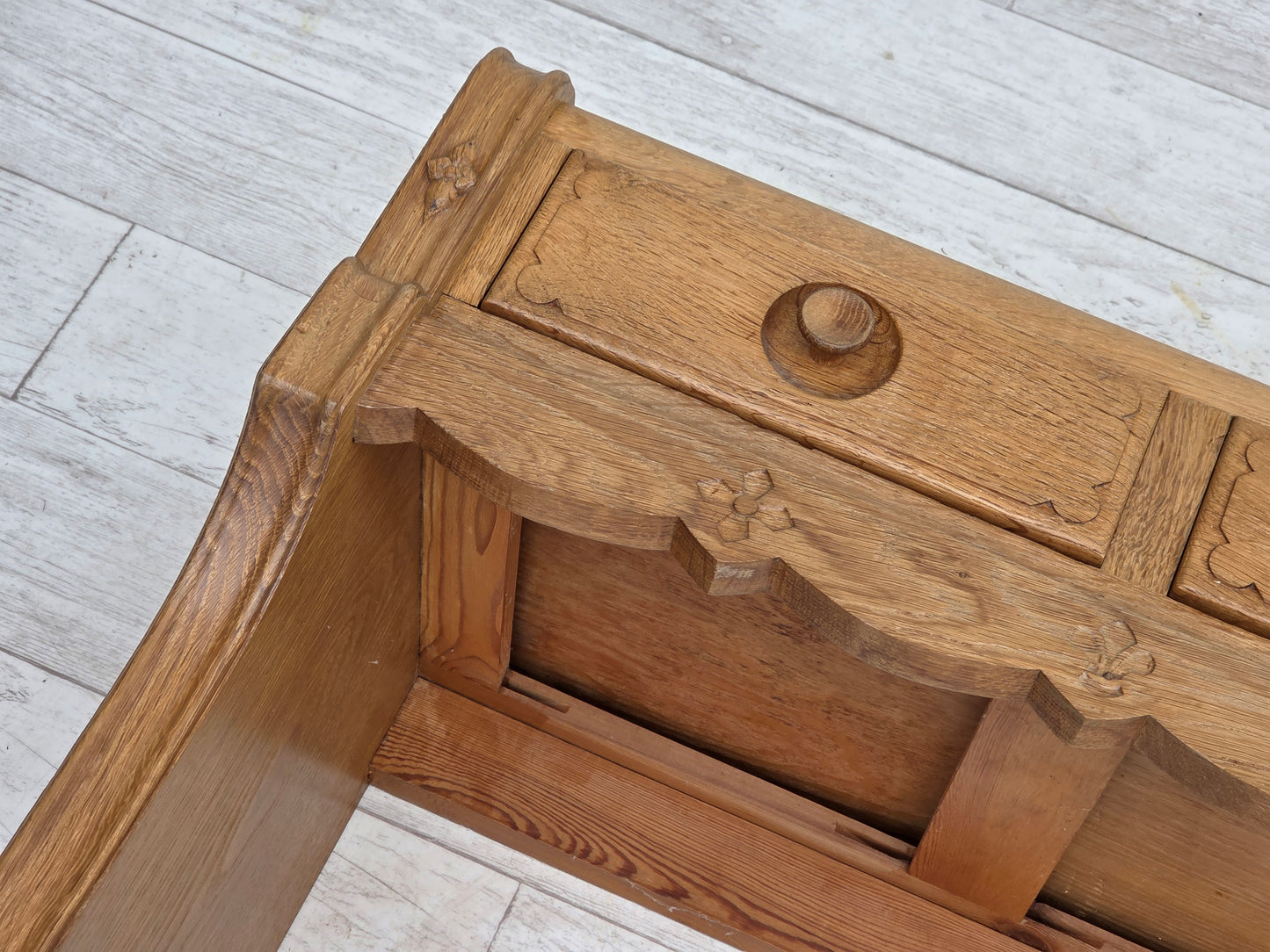 1970s, Danish chest of drawers, oak wood, original good condition.