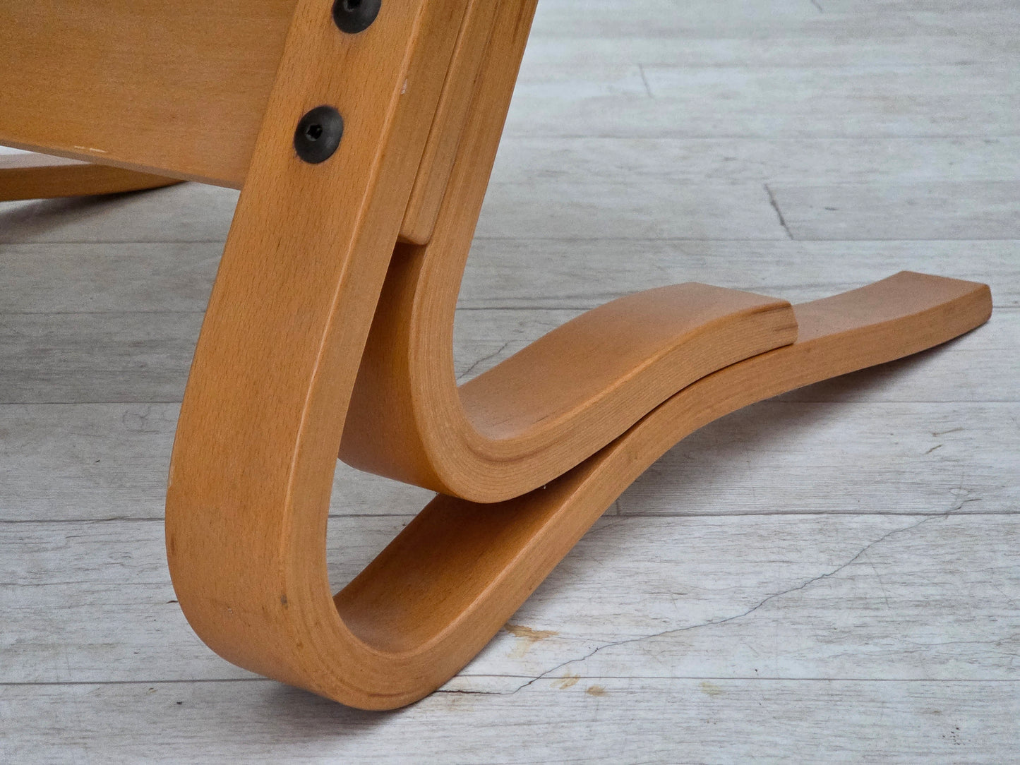 1970s, Norwegian armchair, model "Kengu", furniture leather.