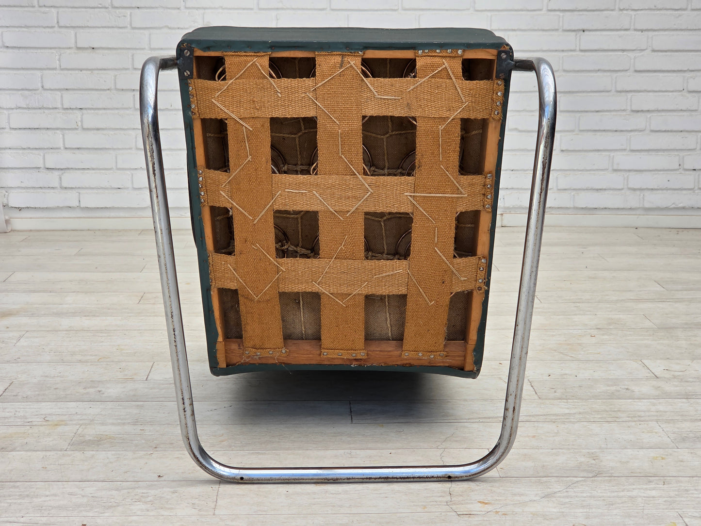 1950s, Scandinavian armchair in Bauhaus style, original condition.