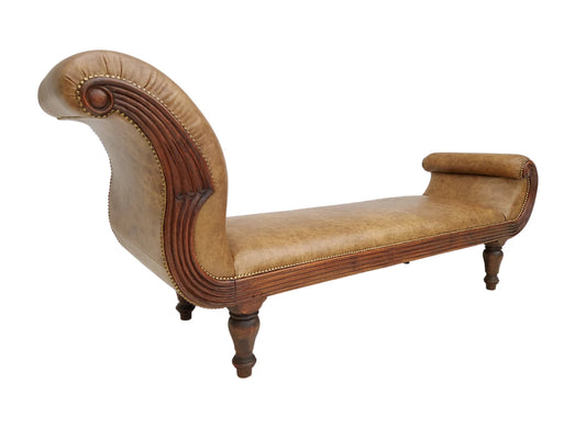 Danish antique chaise longue / daybed, early 20th century, renovated