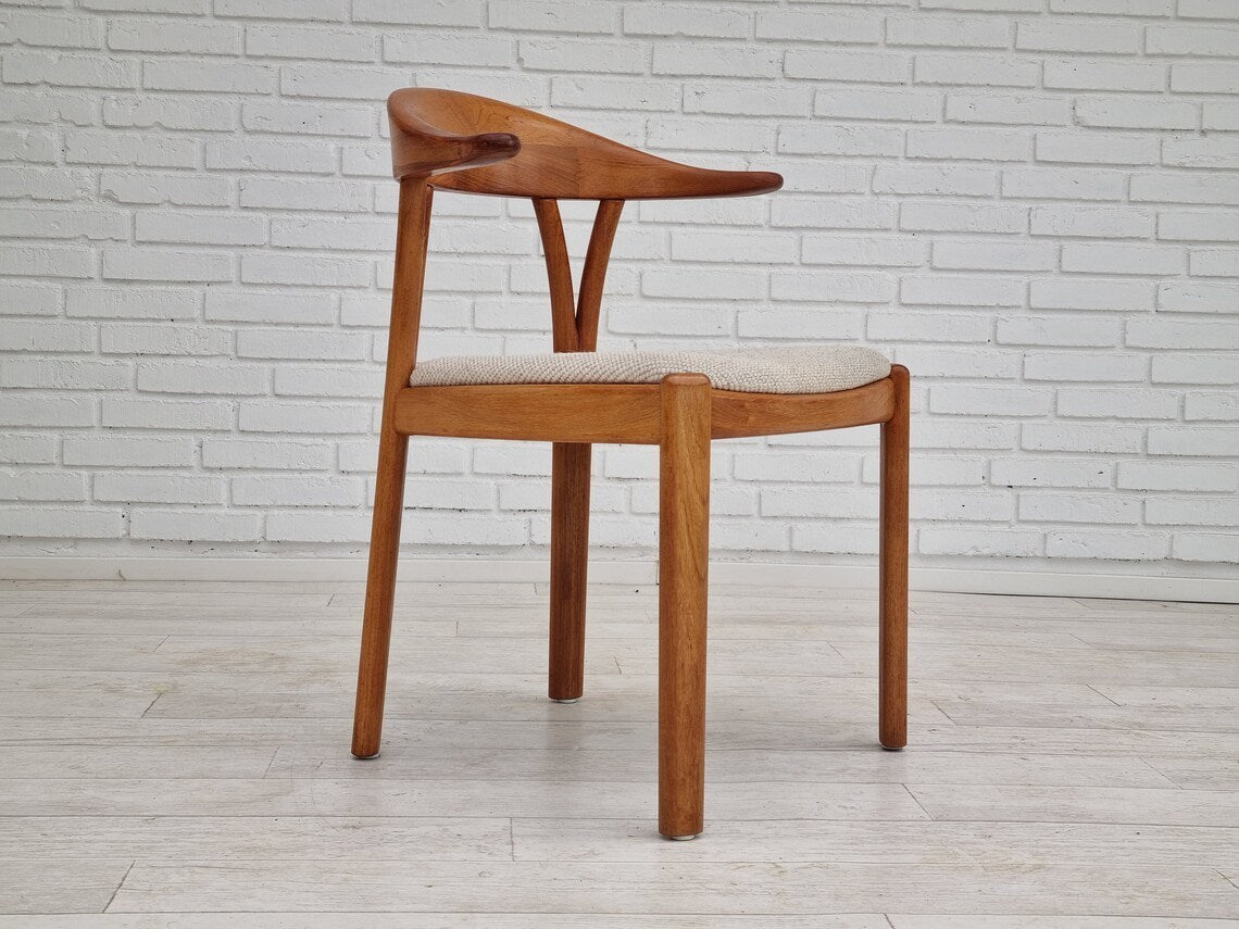 1960s, Danish design, armchair, teak wood, wool, original condition.