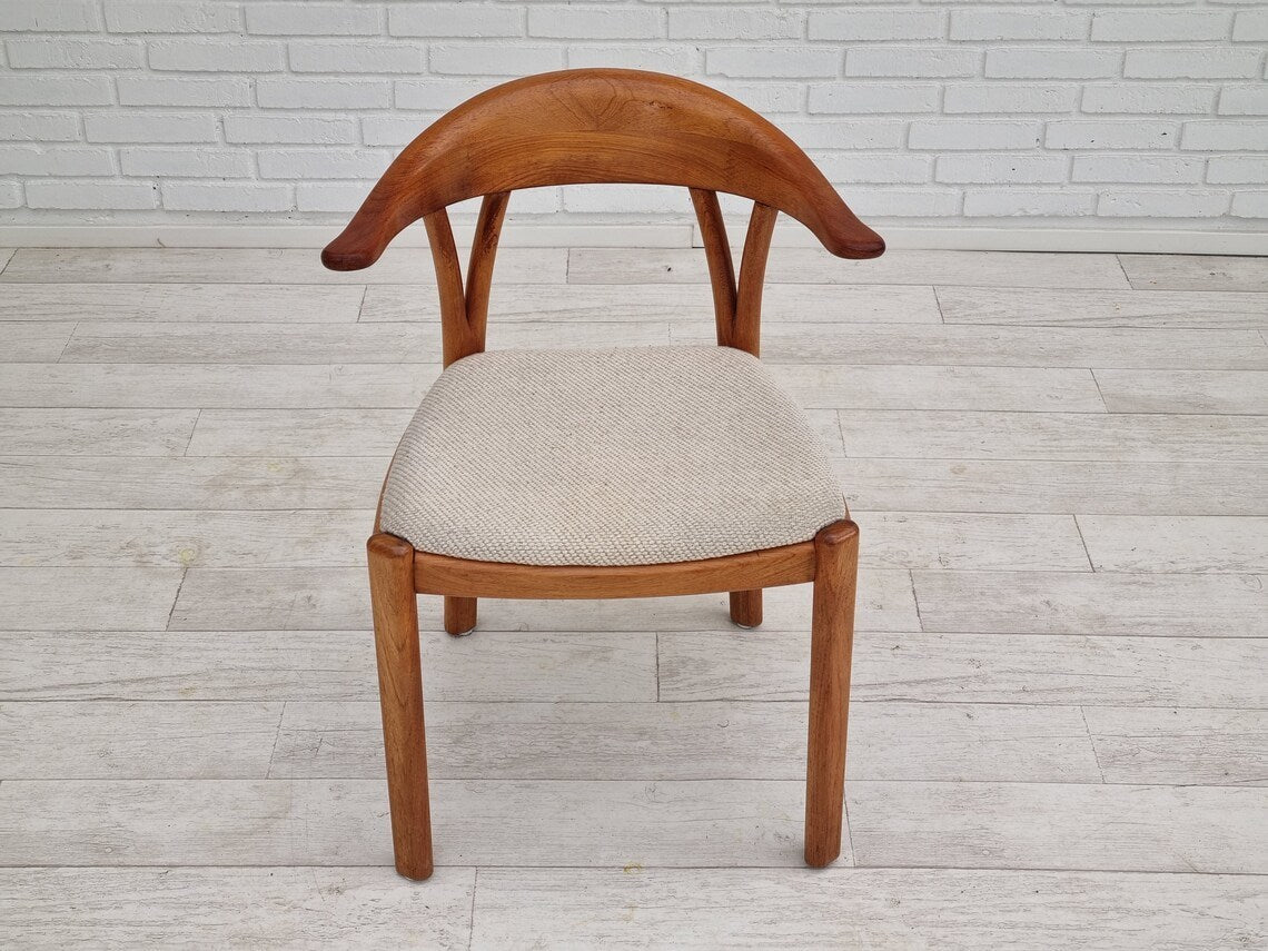 1960s, Danish design, armchair, teak wood, wool, original condition.