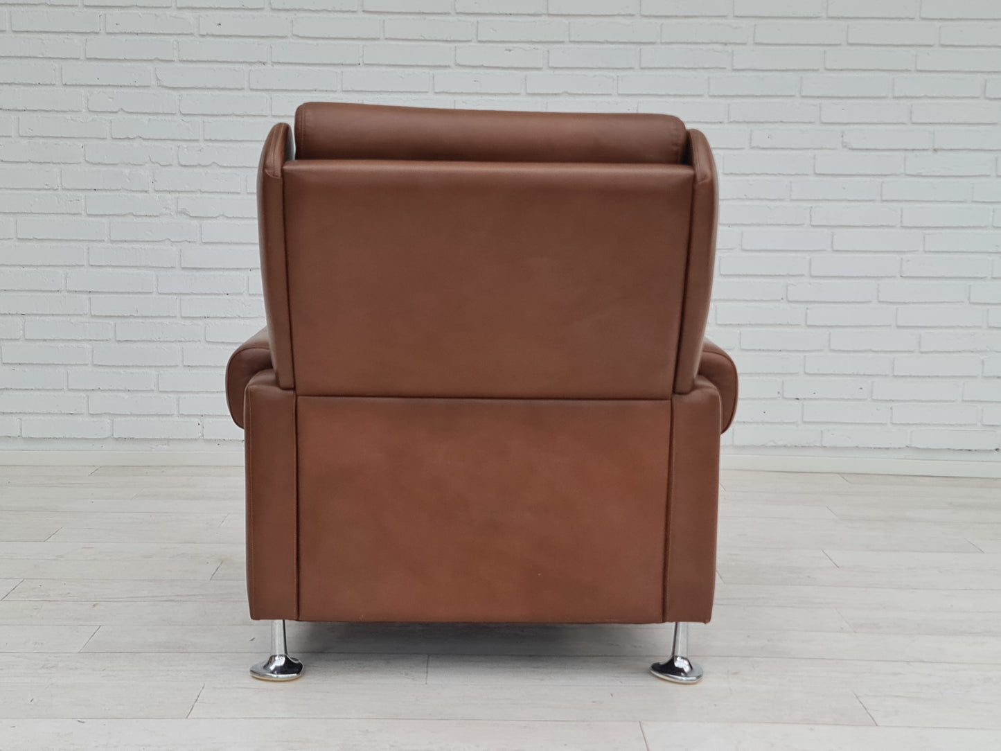 1970s, midcentury Danish leather loungechair, leather, original condition.