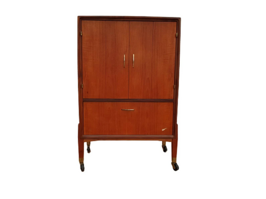 1960s, Vintage Danish cabinet-TV, gramophone, radio, Eltra Bella Vista, teak wood.