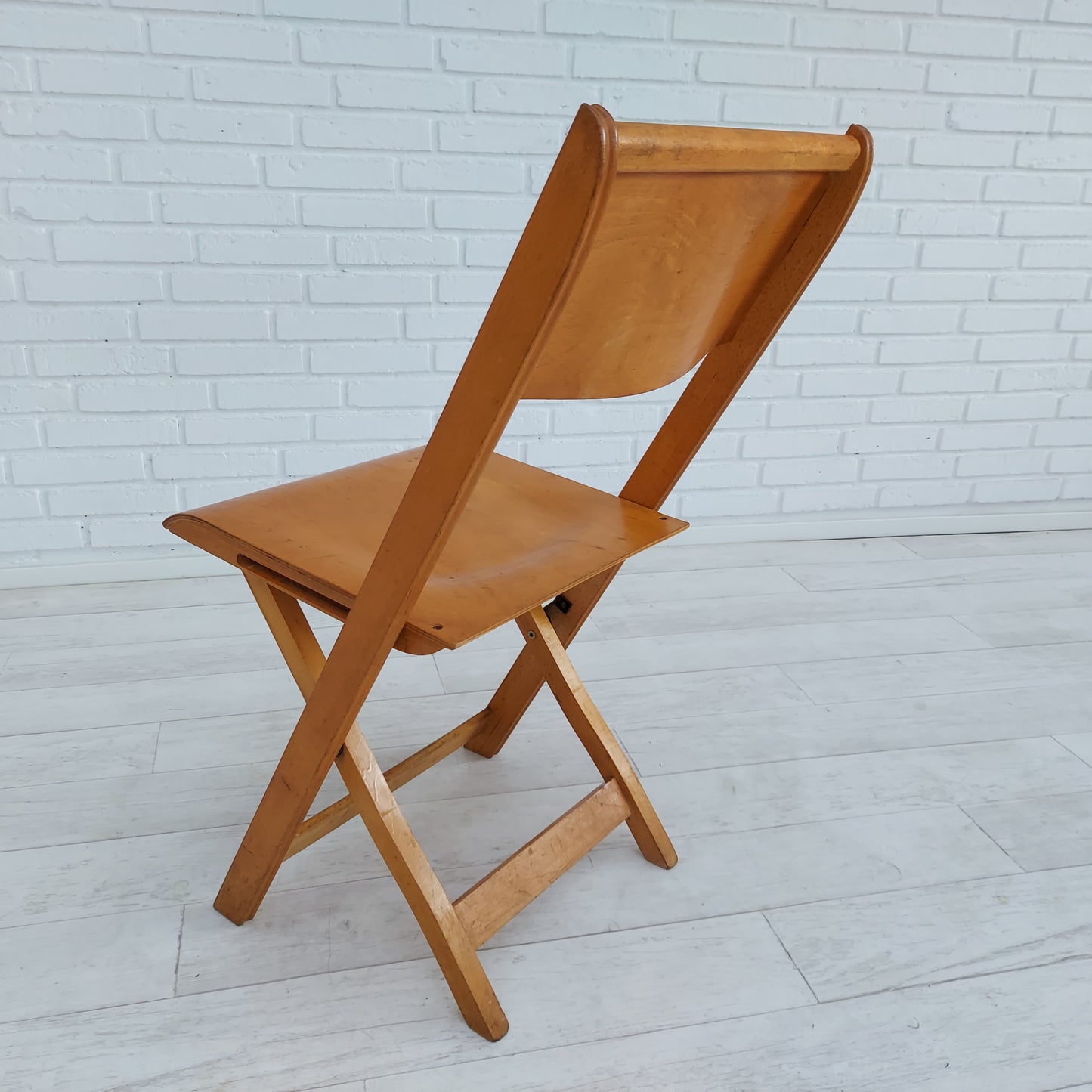 60s, Danish design, set of 3 pcs conference folding chairs, plywood.