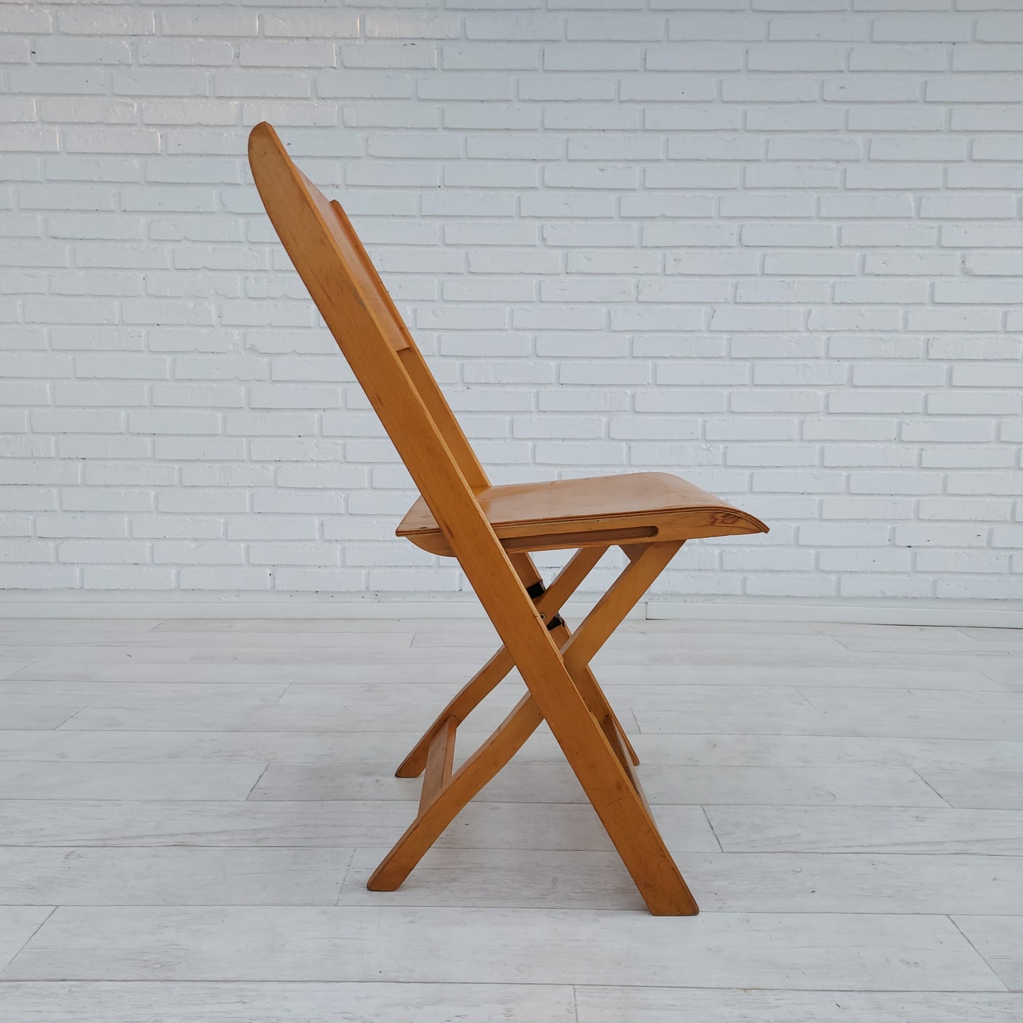 60s, Danish design, set of 3 pcs conference folding chairs, plywood.