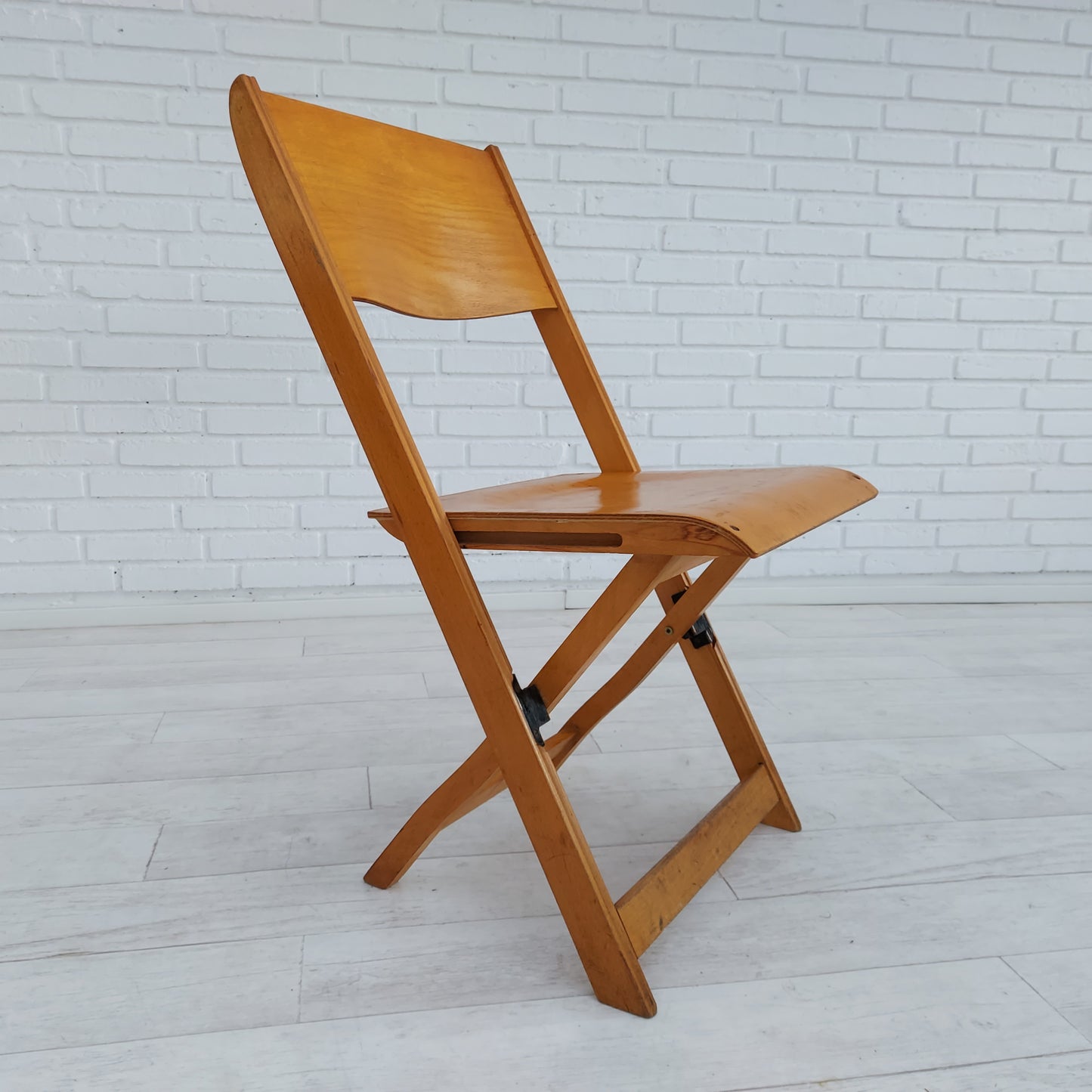 60s, Danish design, set of 3 pcs conference folding chairs, plywood.