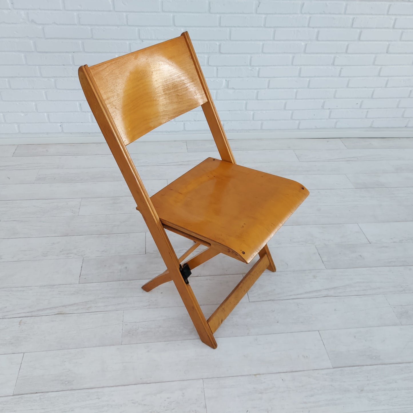 60s, Danish design, set of 3 pcs conference folding chairs, plywood.