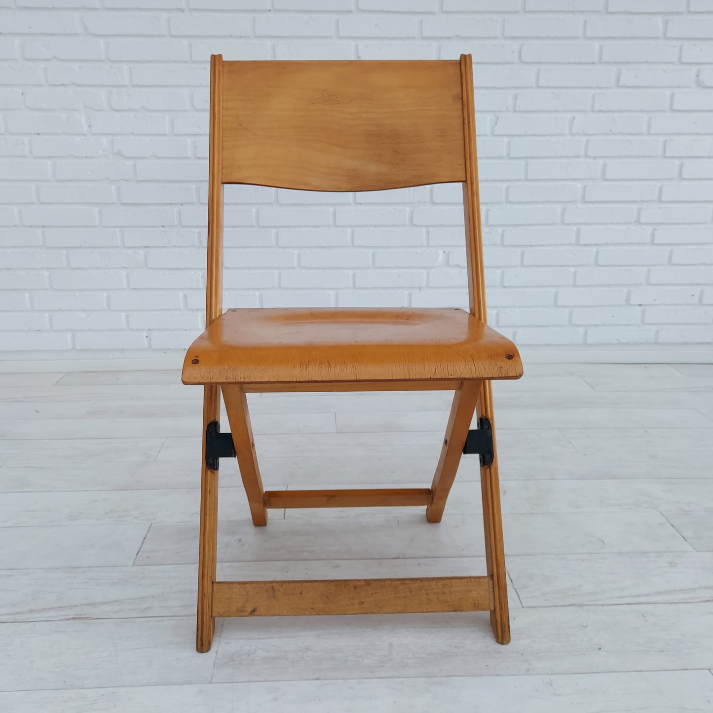 60s, Danish design, set of 3 pcs conference folding chairs, plywood.