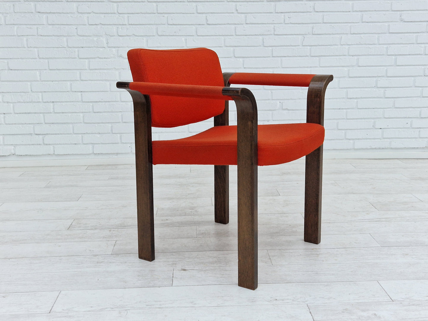 1980s, Danish design by Magnus Olesen, pair of armchairs, original condition.