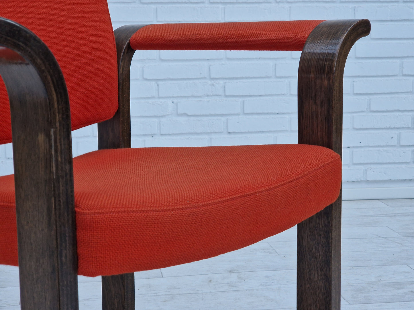 1980s, Danish design by Magnus Olesen, pair of armchairs, original condition.