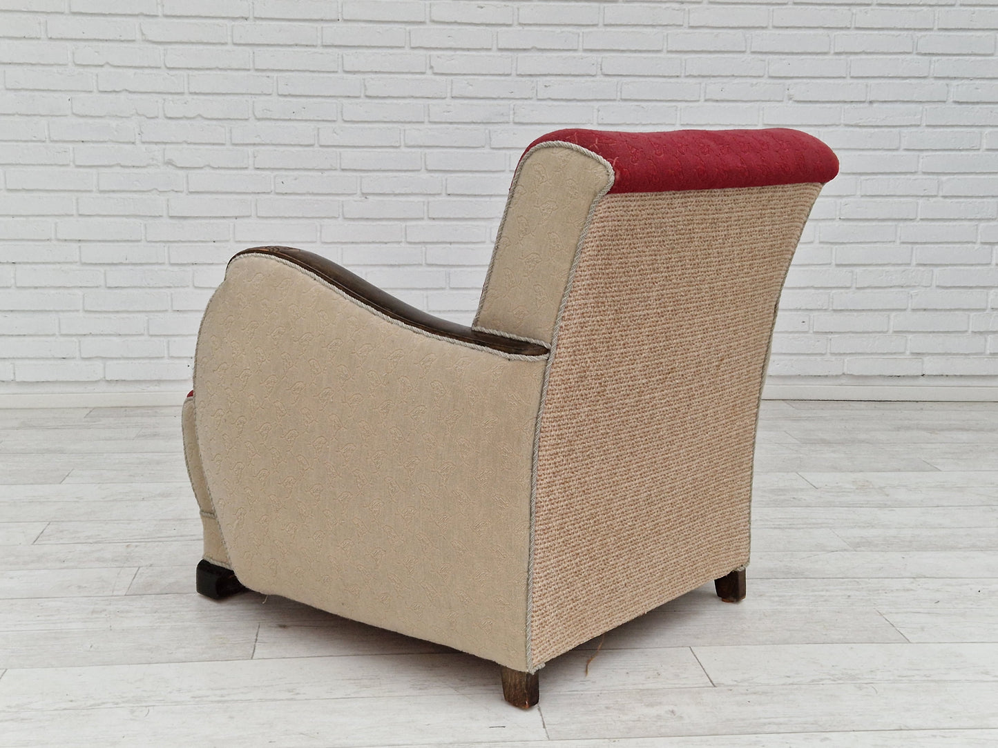 1950s, Scandinavian art deco, pair of two chairs, original condition.