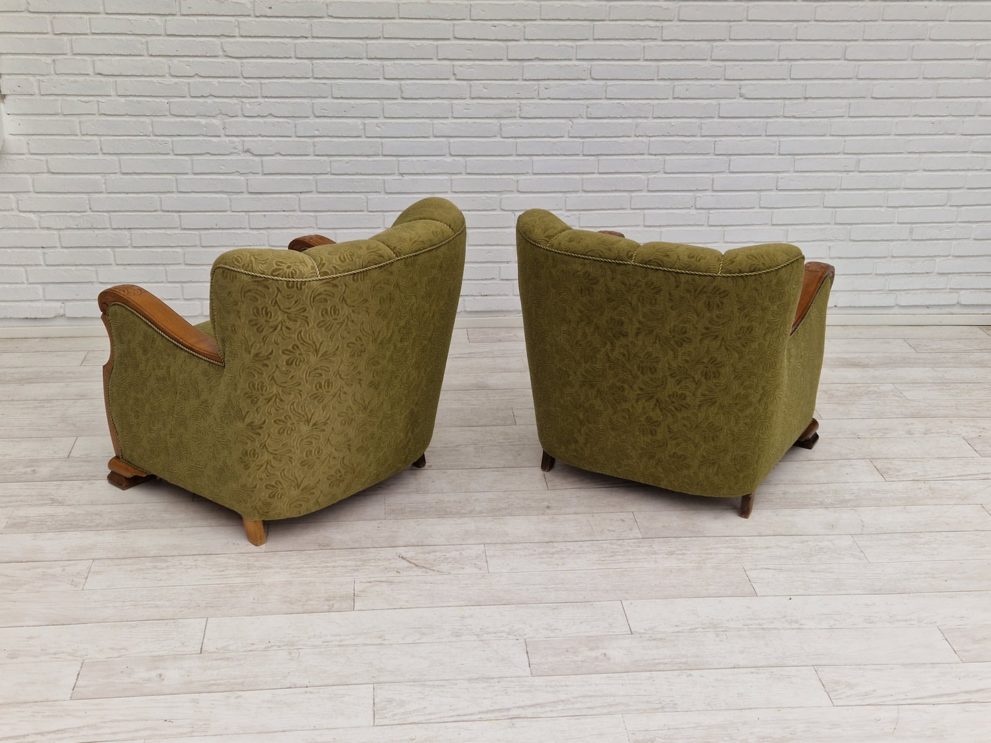 1950s, pair of vintage Danish armchairs, original very good condition.