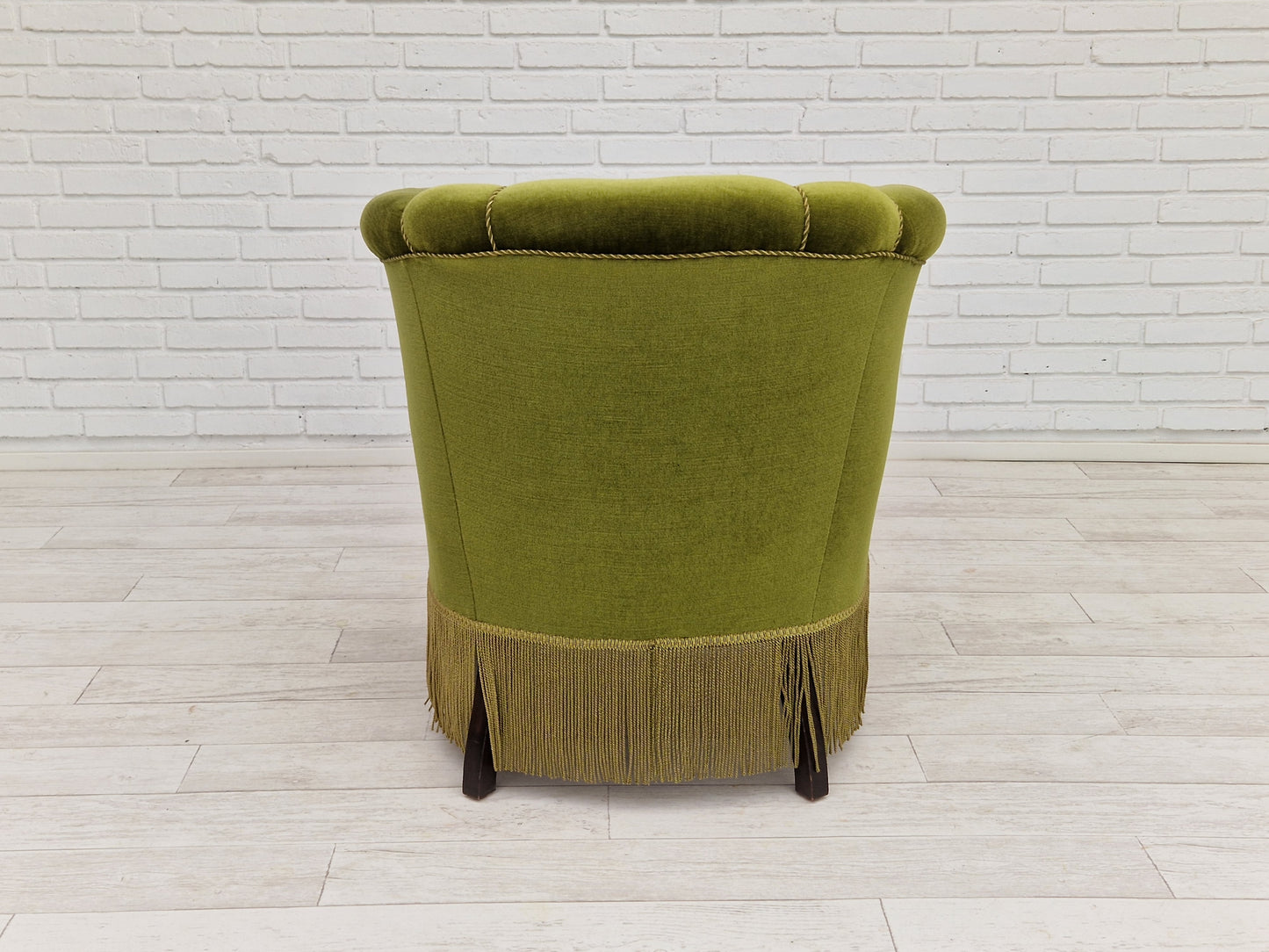 1960s, Danish velour chair, original condition, beech wood.