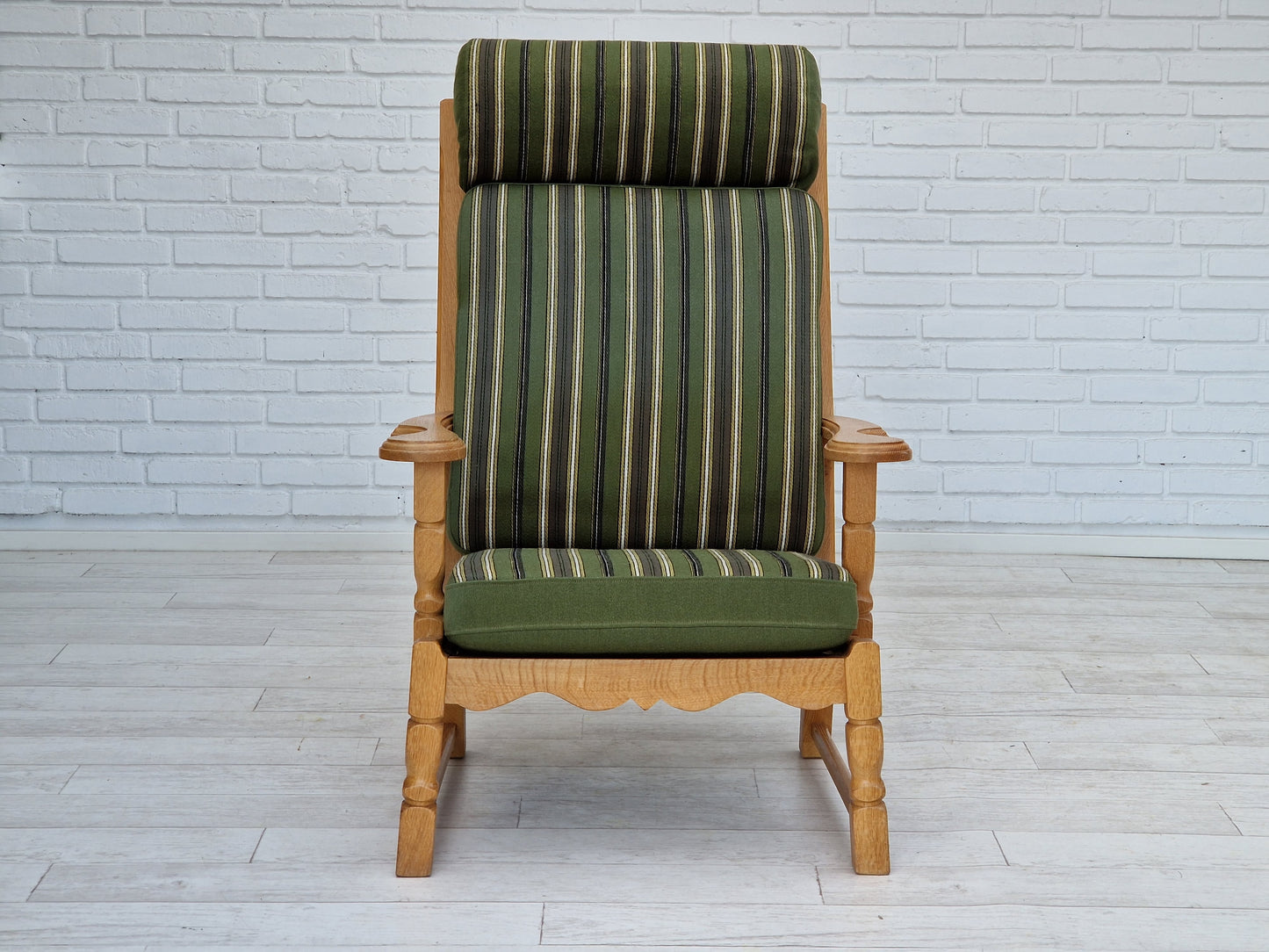 1960s, highback armchair, Danish design, Henning Kjærnulf style, original very good condition