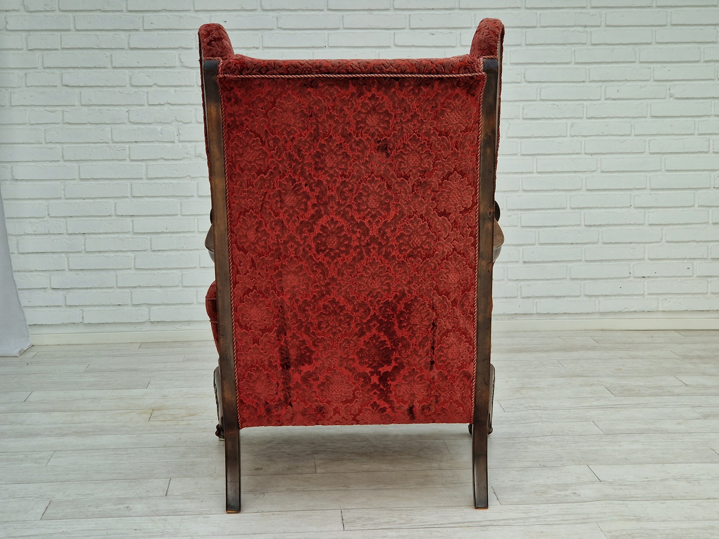 1930s, Danish design, armchair, ash wood, velour, original condition.