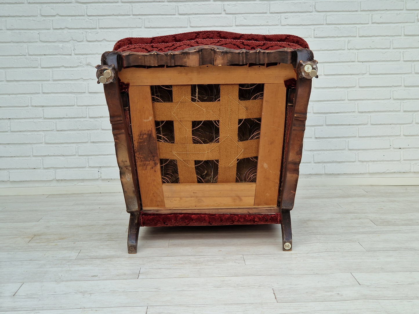 1930s, Danish design, armchair, ash wood, velour, original condition.