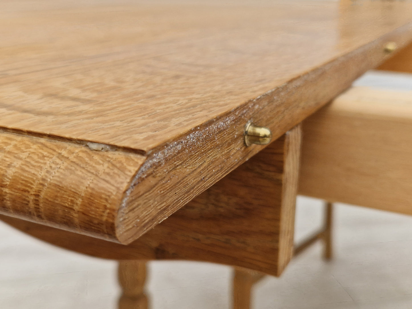 1970s, Danish design, dinning set of table and four chairs, oak wood, wool.