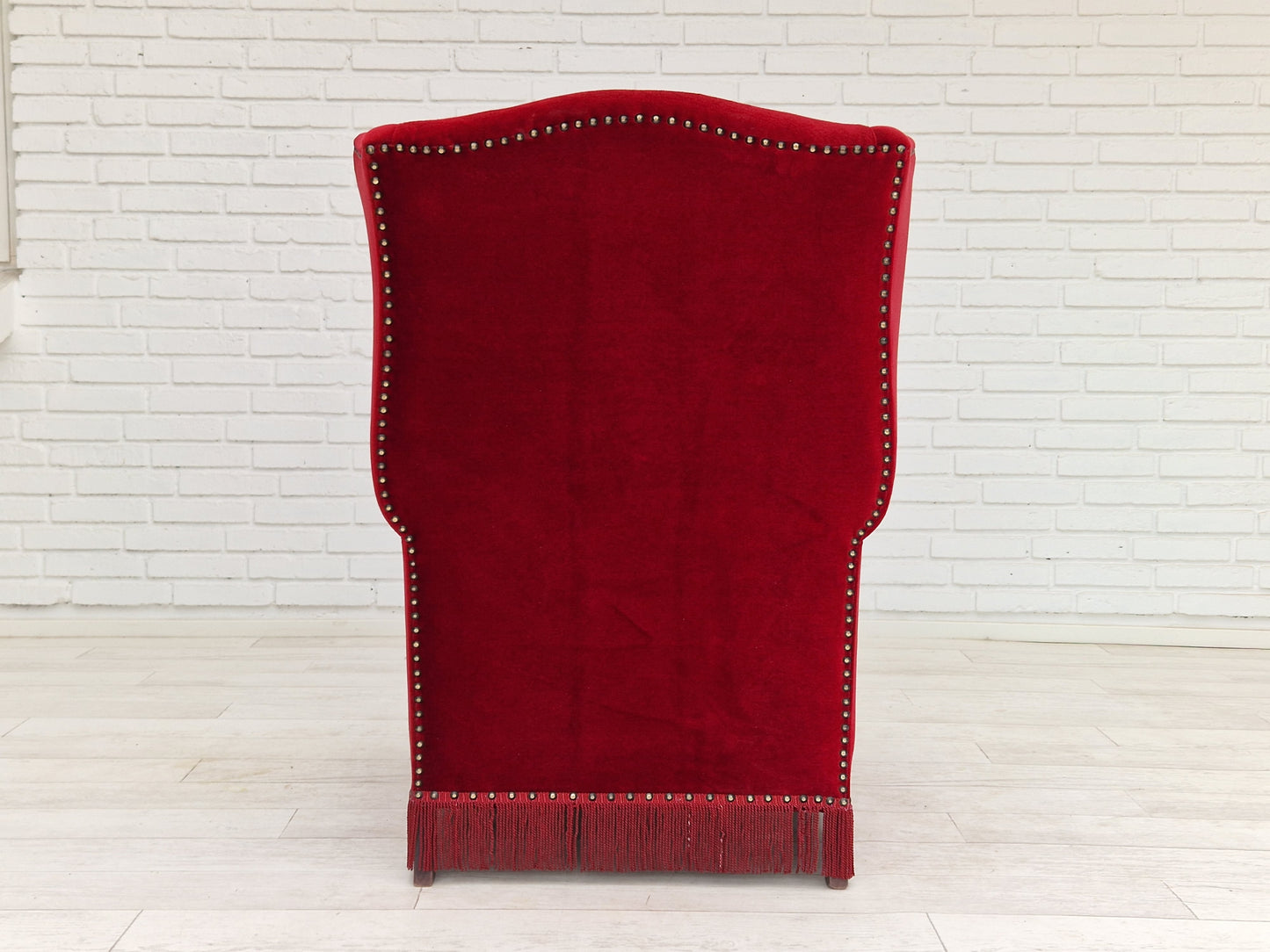 1960-70s, Danish design, dark red velour, original condition.