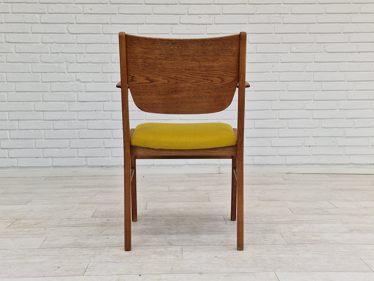 1960s, Danish design, restored armchair, Kvadrat wool, oak wood.