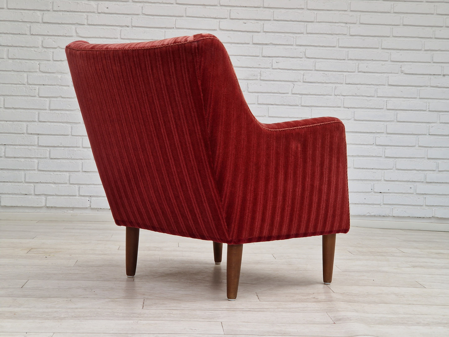 1960s, Danish design, set of 2 armchairs, velour, original very good condition.