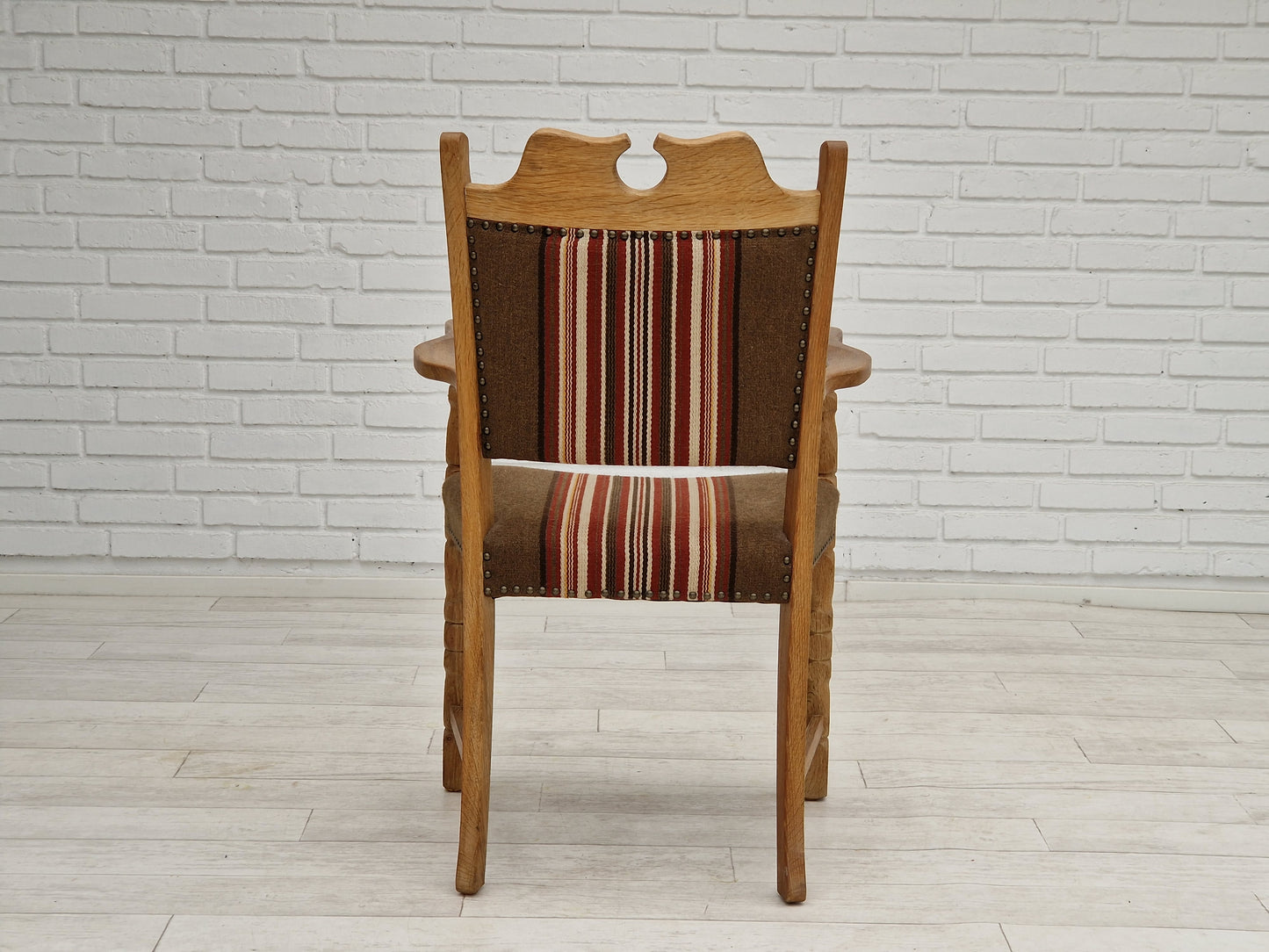 1960s, Danish design, armchair, oak wood, furniture wool.