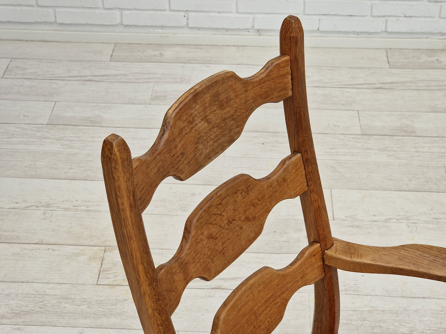 1960s, Danish design, armchair, oak wood, furniture wool.