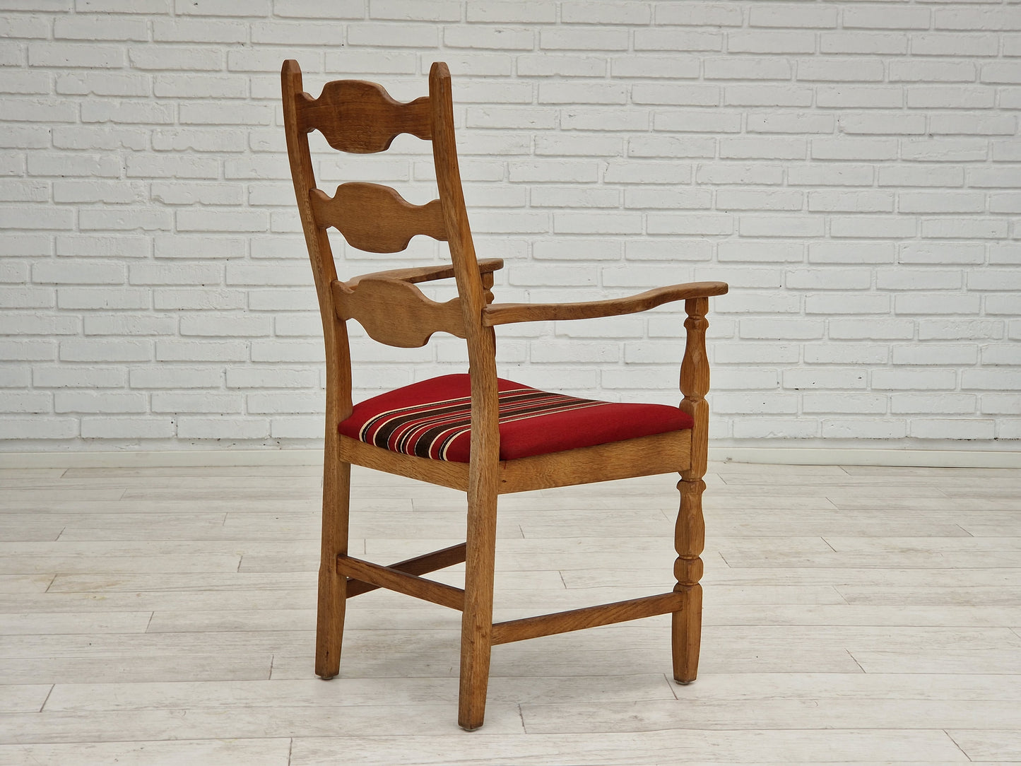 1960s, Danish design, armchair, oak wood, furniture wool.