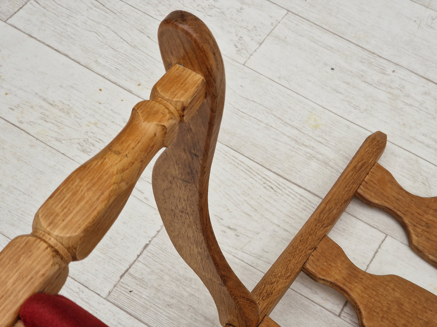 1960s, Danish design, armchair, oak wood, furniture wool.