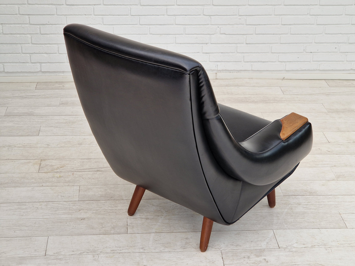 1970s, Danish design by Henry Walter Klein for Bramin Møbler, armchair in original good condition.