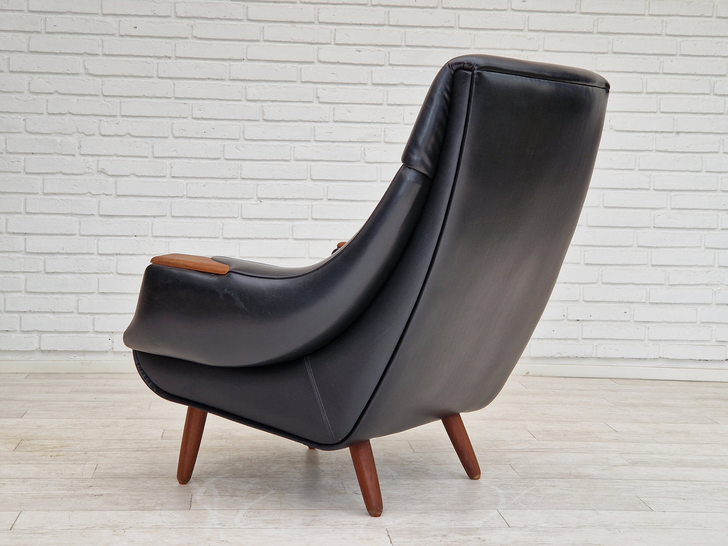 1970s, Danish design by Henry Walter Klein for Bramin Møbler, armchair in original good condition.