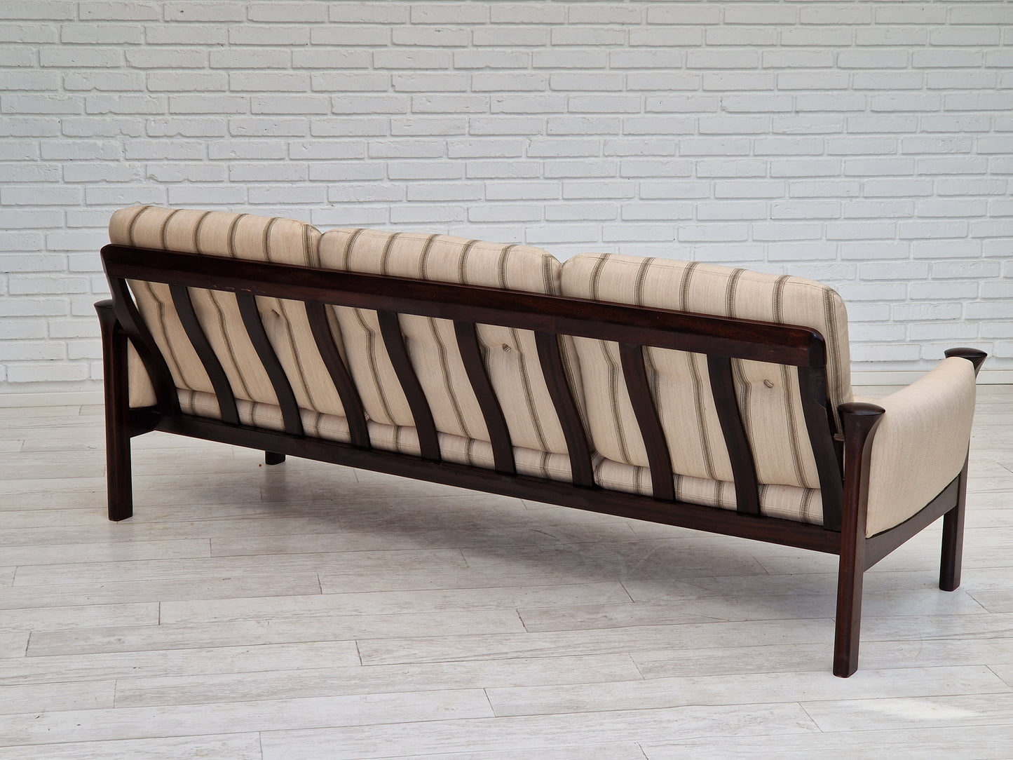 1970s, Danish design by Arne Vodder for Cado Denmark, 3 seater sofa, furniture wool.