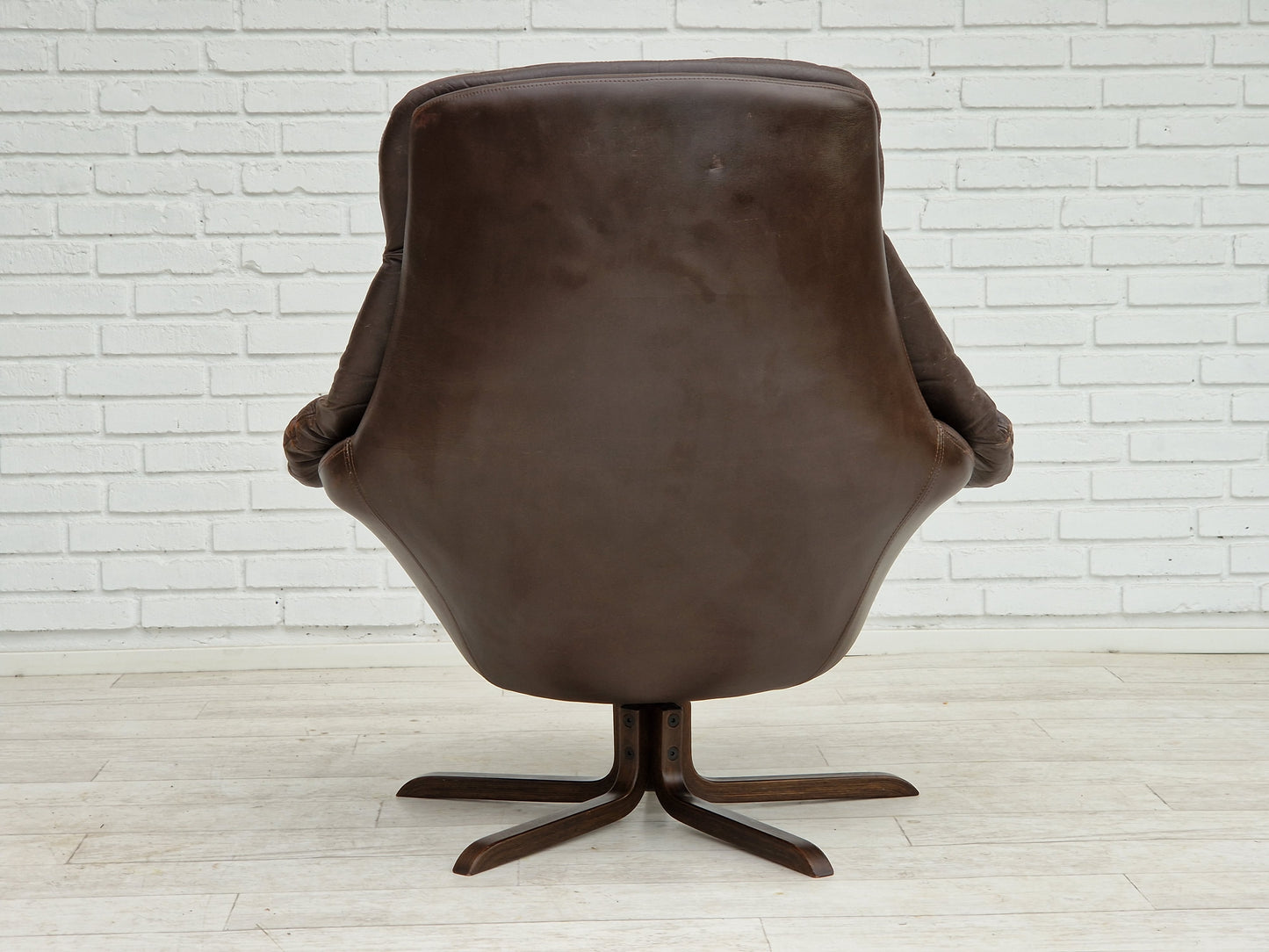 1970s, Vintage Danish leather armchair by H.W.Klein, original condition.