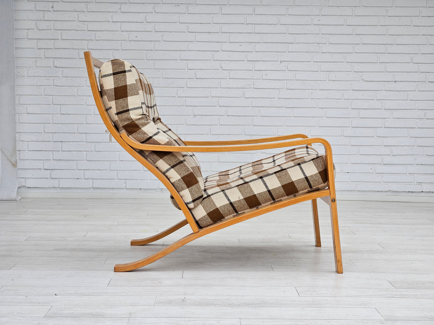 1970s, Danish design, par of two lounge chairs in furniture wool, original very good condition.