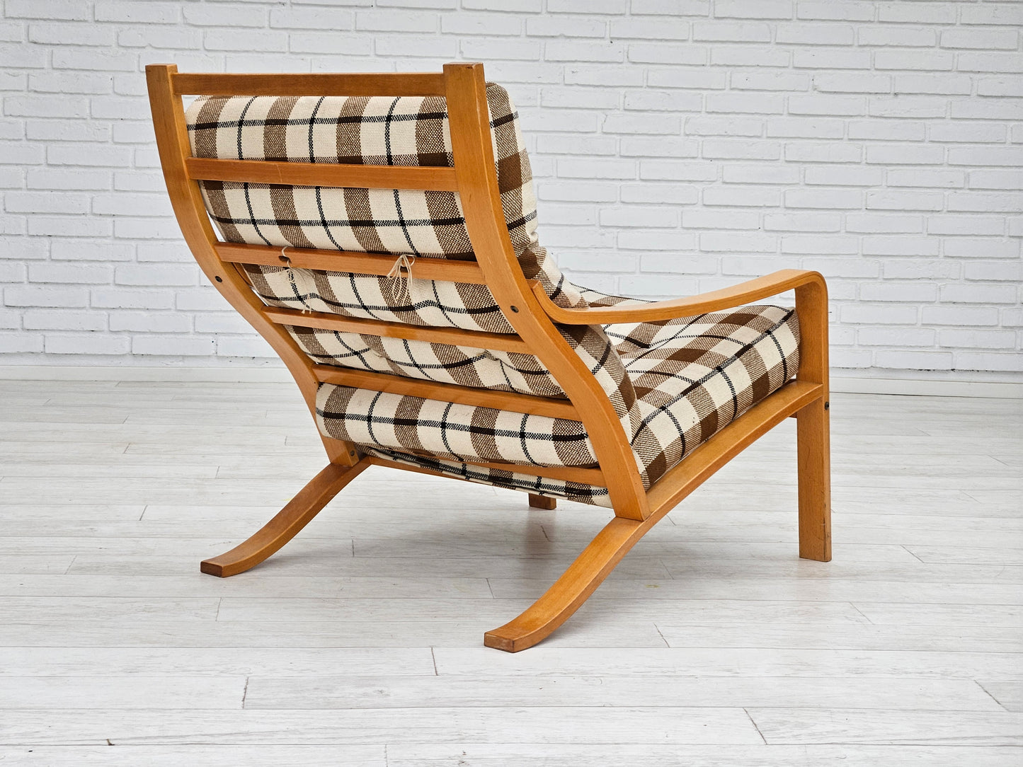 1970s, Danish design, par of two lounge chairs in furniture wool, original very good condition.