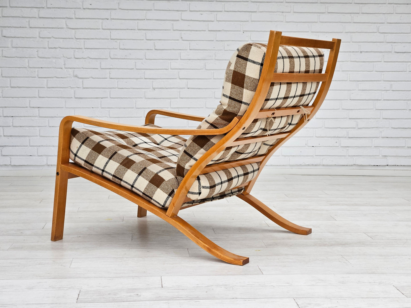 1970s, Danish design, par of two lounge chairs in furniture wool, original very good condition.