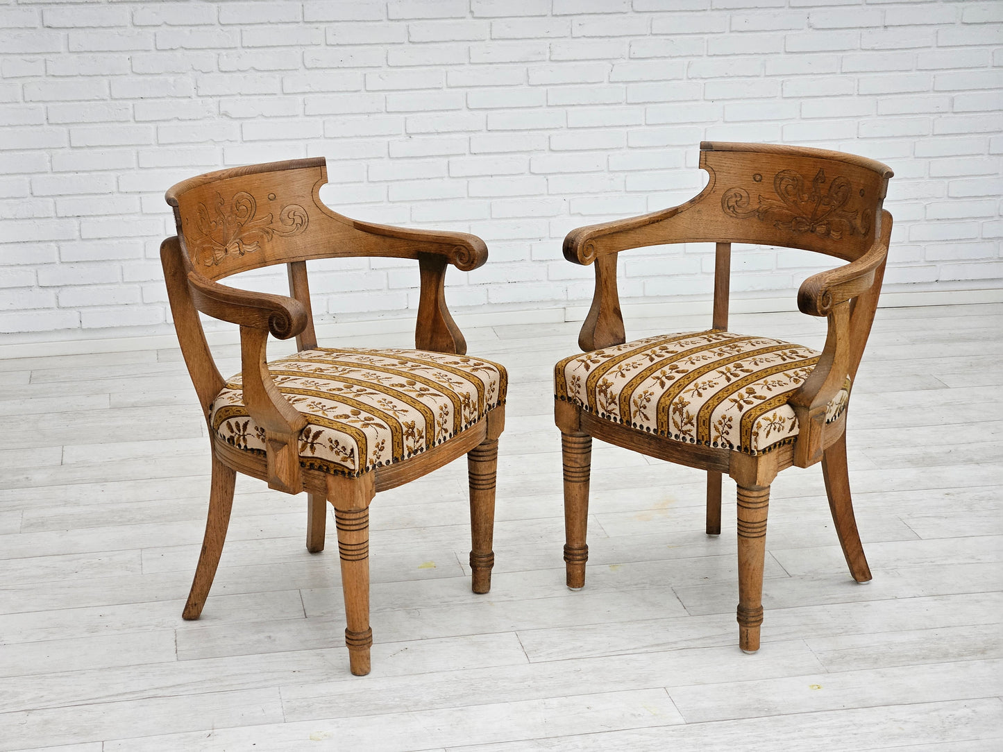 1940-50s, Danish design, pair of two armchairs in original very good condition.