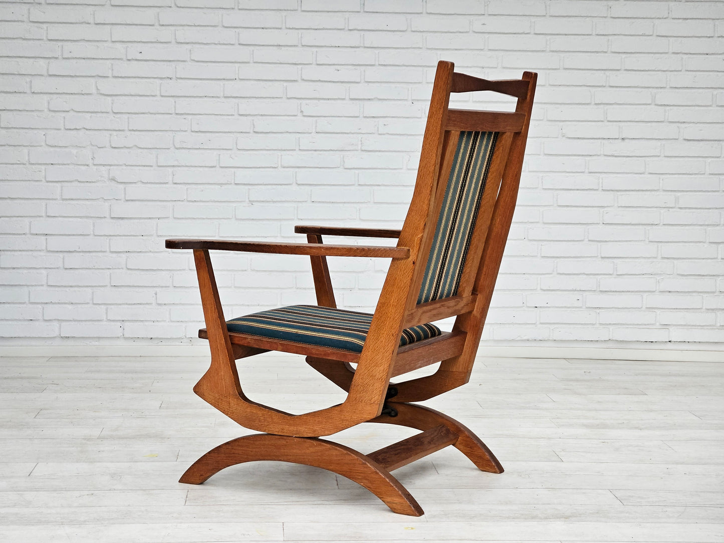 1950-60s, Danish highback rocking chair in original very good condition.