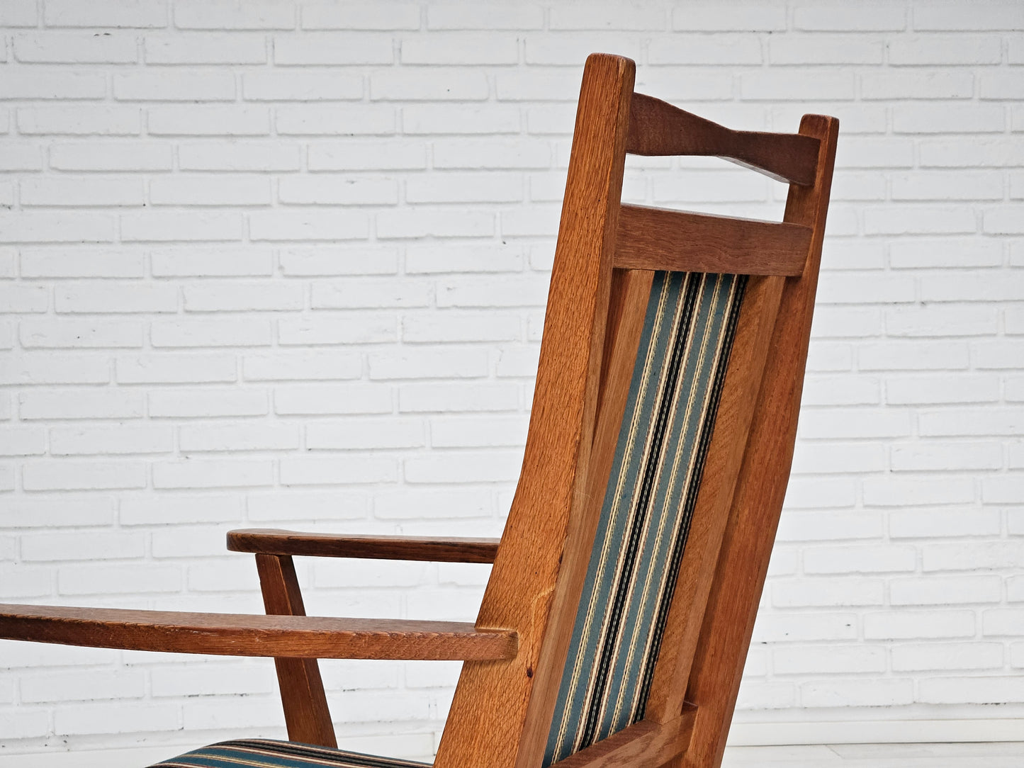 1950-60s, Danish highback rocking chair in original very good condition.