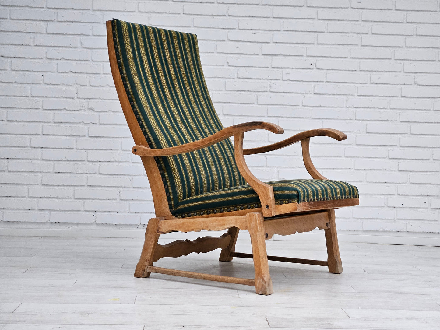 1950-60s, Danish highback rocking chair, original very good condition.