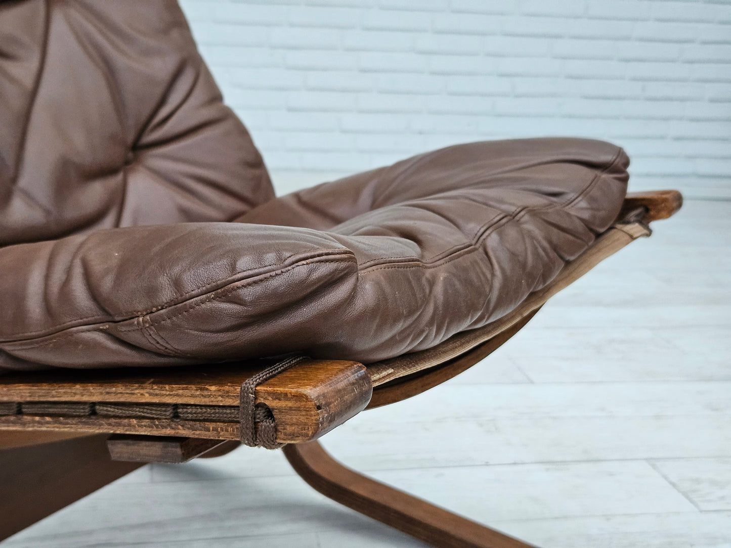 1970’s, Norwegian design, "Siesta" lounge chair by Ingmar Relling, leather, bentwood.