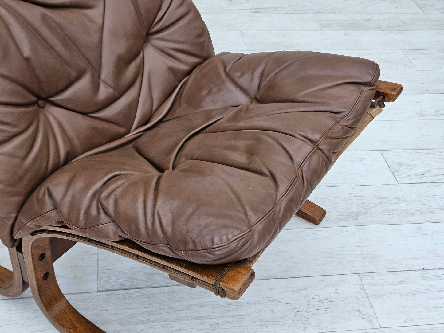 1970’s, Norwegian design, "Siesta" lounge chair by Ingmar Relling, leather, bentwood.