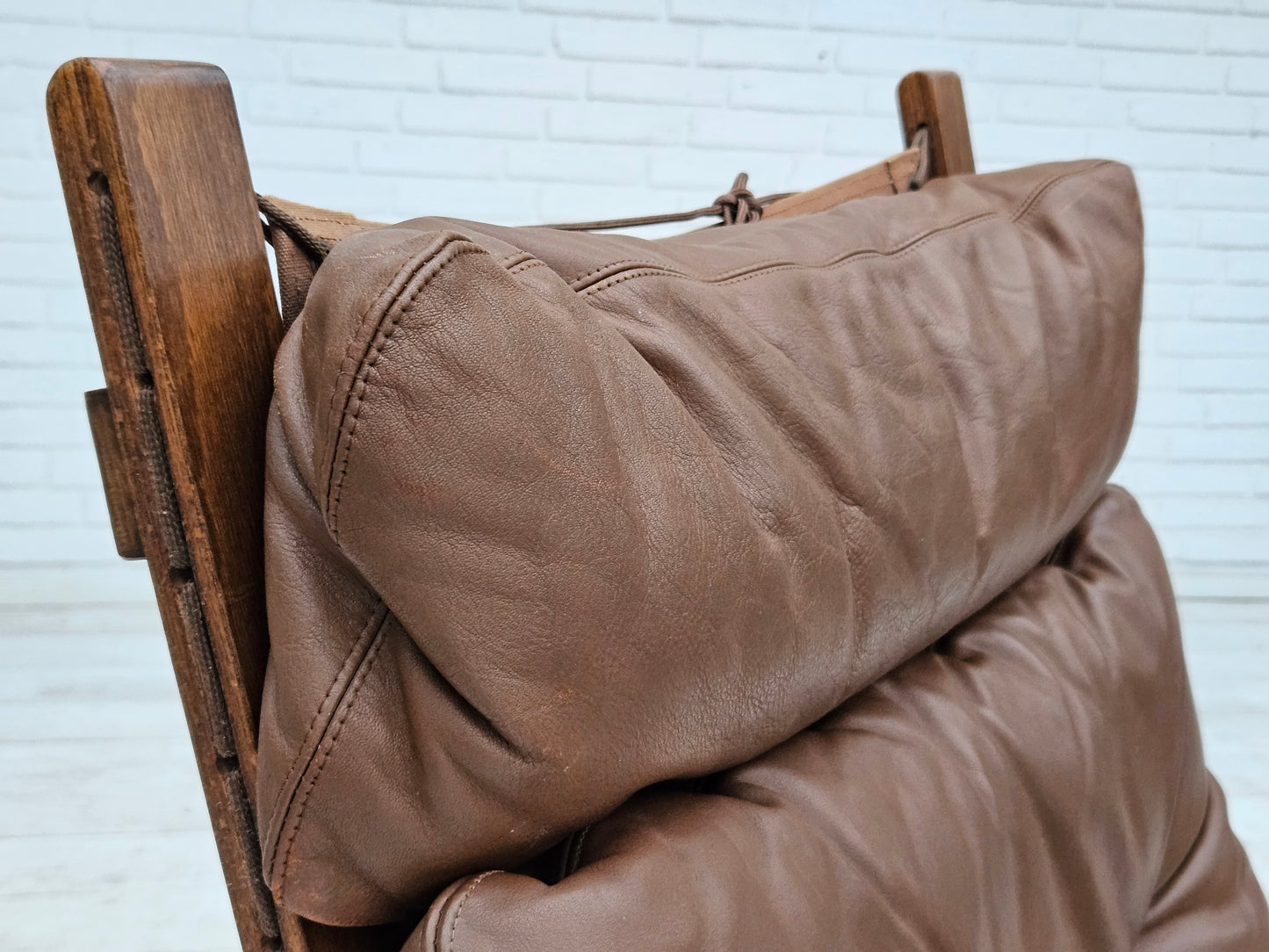 1970’s, Norwegian design, "Siesta" lounge chair by Ingmar Relling, leather, bentwood.