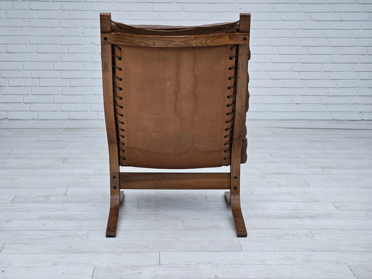 1970’s, Norwegian design, "Siesta" lounge chair by Ingmar Relling, leather, bentwood.